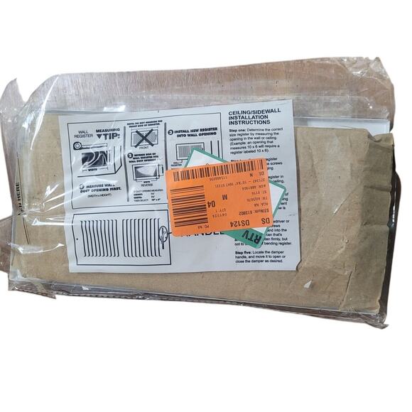 10" x 4" 3-Way Wall/Ceiling Register, White (OD 11.75"L x 5.75"H) - Picture 3 of 5